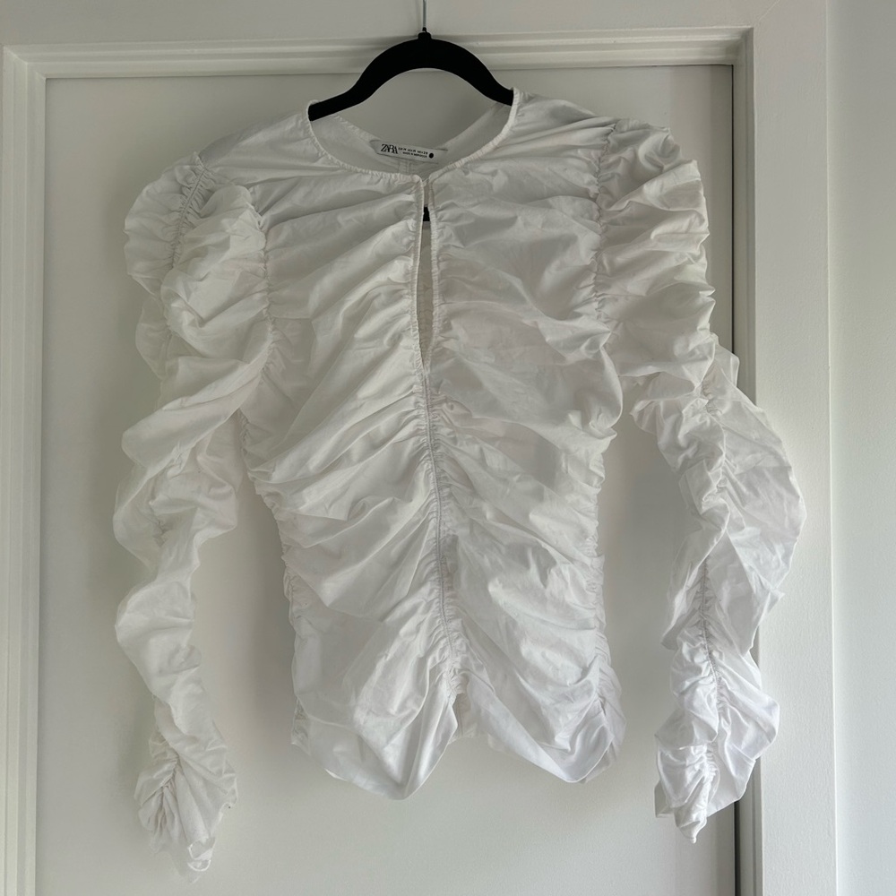 Zara White Blouse